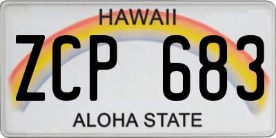 HI license plate ZCP683