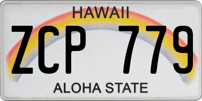 HI license plate ZCP779