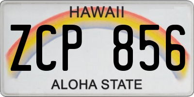 HI license plate ZCP856