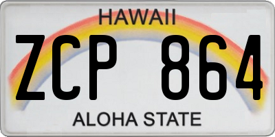 HI license plate ZCP864