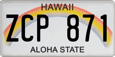 HI license plate ZCP871