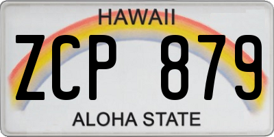 HI license plate ZCP879