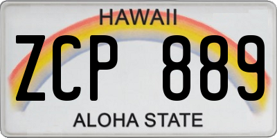 HI license plate ZCP889