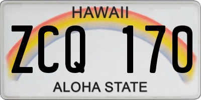 HI license plate ZCQ170