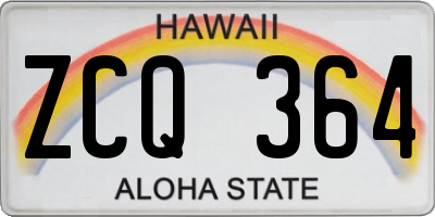 HI license plate ZCQ364