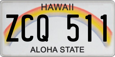 HI license plate ZCQ511