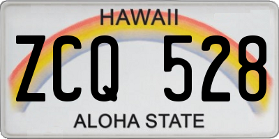 HI license plate ZCQ528