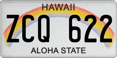 HI license plate ZCQ622