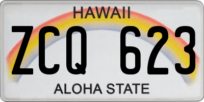 HI license plate ZCQ623