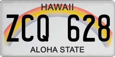 HI license plate ZCQ628