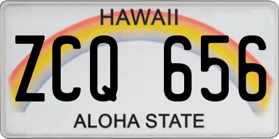 HI license plate ZCQ656