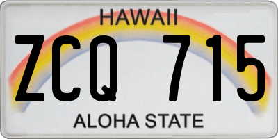 HI license plate ZCQ715