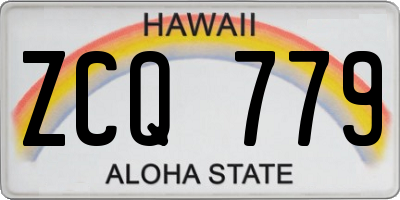 HI license plate ZCQ779