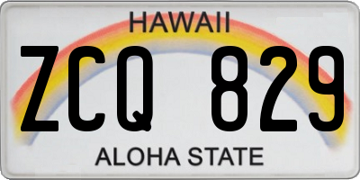 HI license plate ZCQ829