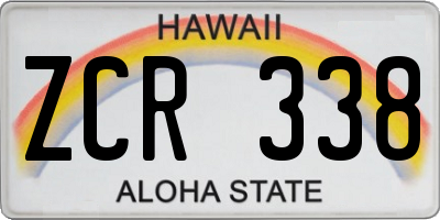 HI license plate ZCR338