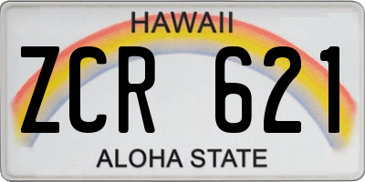 HI license plate ZCR621