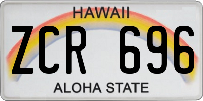 HI license plate ZCR696