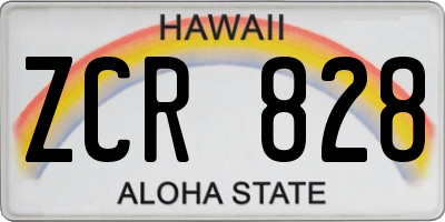 HI license plate ZCR828