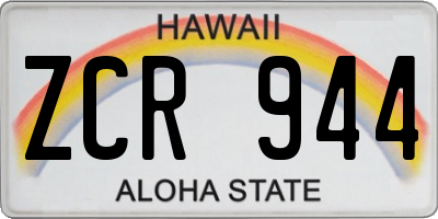 HI license plate ZCR944
