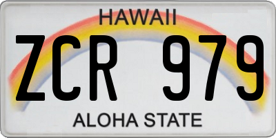 HI license plate ZCR979