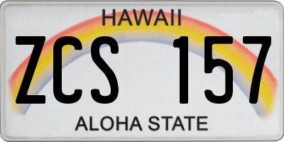 HI license plate ZCS157
