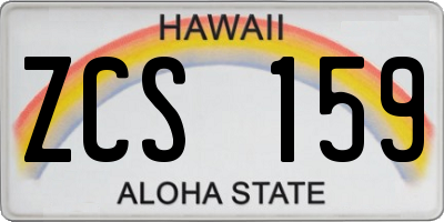 HI license plate ZCS159