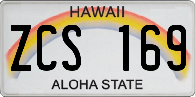 HI license plate ZCS169