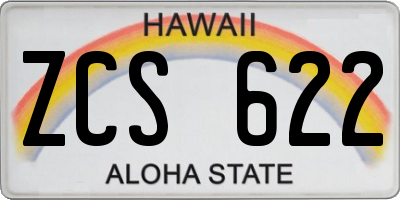HI license plate ZCS622