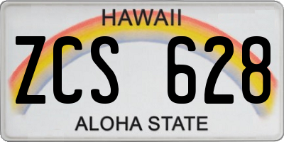 HI license plate ZCS628