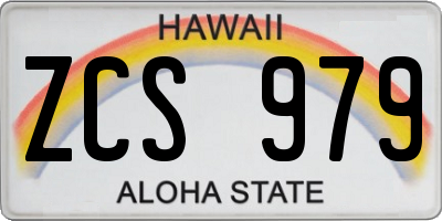 HI license plate ZCS979