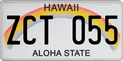 HI license plate ZCT055