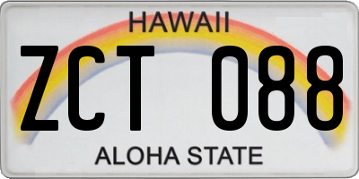 HI license plate ZCT088