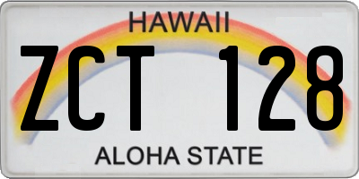 HI license plate ZCT128
