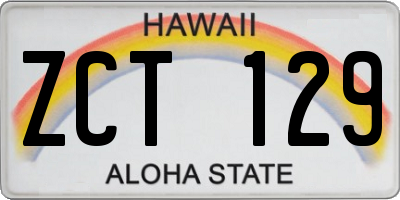 HI license plate ZCT129