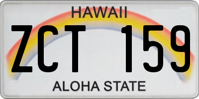 HI license plate ZCT159