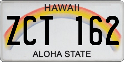 HI license plate ZCT162