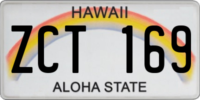 HI license plate ZCT169