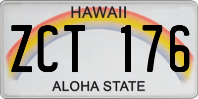 HI license plate ZCT176