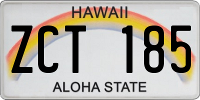 HI license plate ZCT185