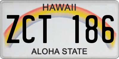 HI license plate ZCT186