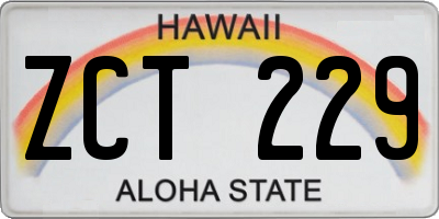 HI license plate ZCT229