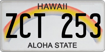 HI license plate ZCT253