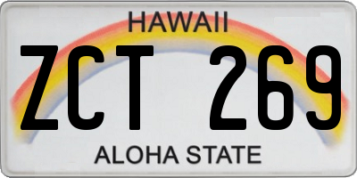 HI license plate ZCT269