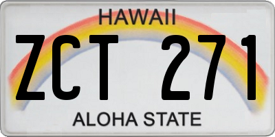 HI license plate ZCT271