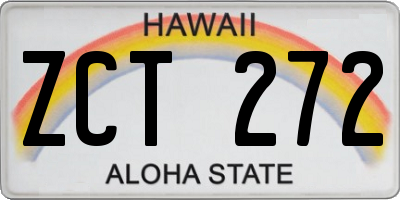 HI license plate ZCT272