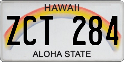 HI license plate ZCT284