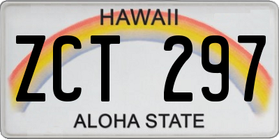 HI license plate ZCT297