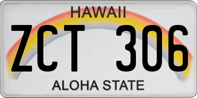 HI license plate ZCT306