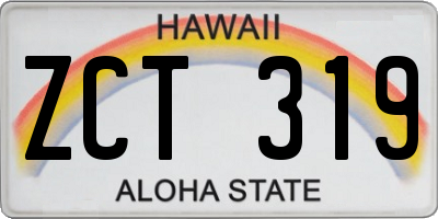 HI license plate ZCT319