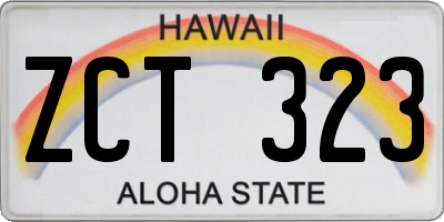 HI license plate ZCT323
